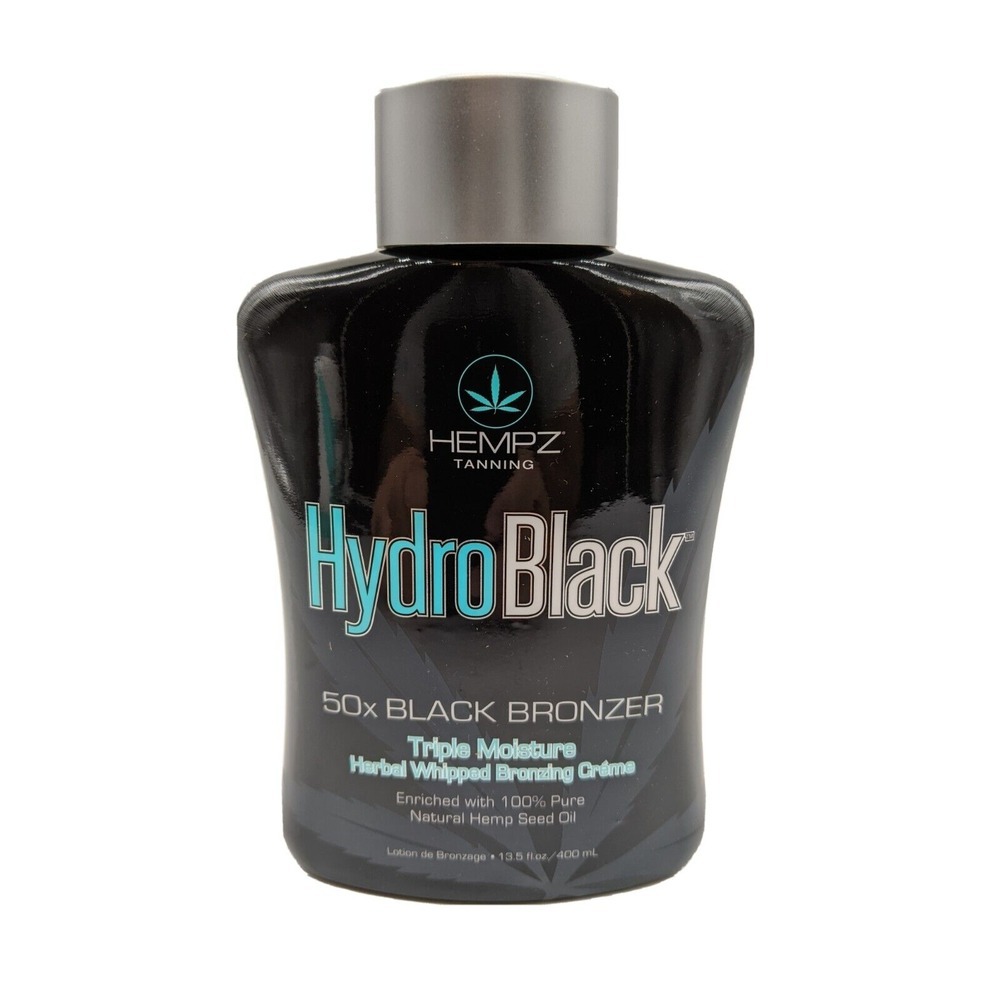 HEMPZ HydroBlack 50X Black Bronzer Triple Moisture Whipped Tan Creme 13.5 oz